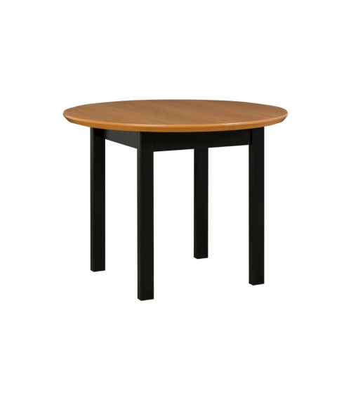 Stół Poli 1 Czarny / blat Dąb naturalny