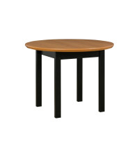 Stół Poli 1 Czarny / blat Dąb naturalny