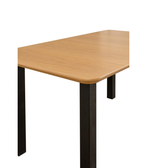 Stół Wenus 5S Czarny / blat Dąb naturalny