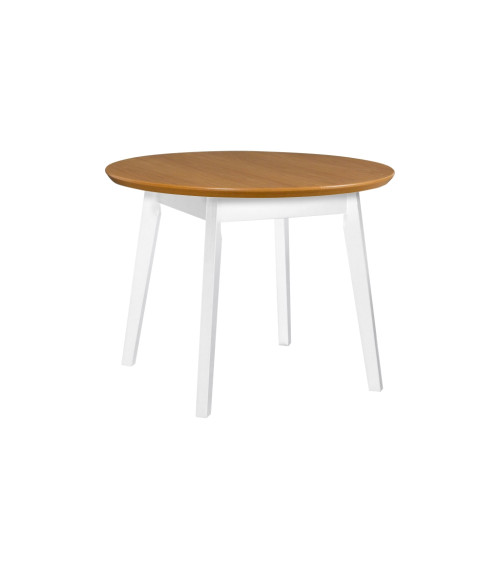 Stół Oslo 4 Biały / blat Dąb naturalny