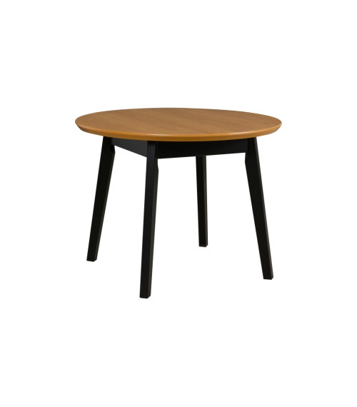 Stół Oslo 4 Czarny / blat Dąb Naturalny