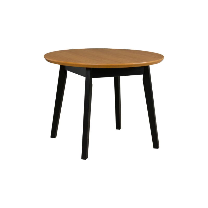 Stół Oslo 4 Czarny / blat Dąb Naturalny