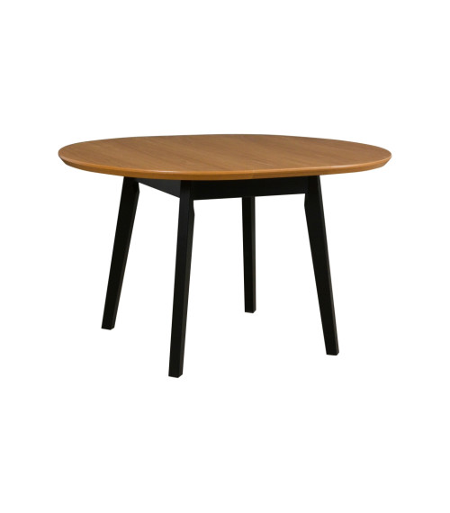 Stół Oslo 4 Czarny / blat Dąb Naturalny