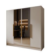 Szafa z lustrem Lusso 200 - Kaszmir/uchwyt złoty