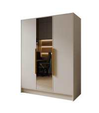 Szafa z lustrem Lusso 150 - Kaszmir/uchwyt złoty