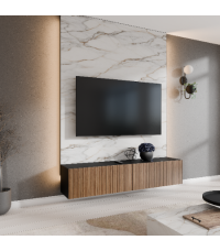 Szafka RTV Mio 2x100 zamknięta - Czarny/Dąb Catania