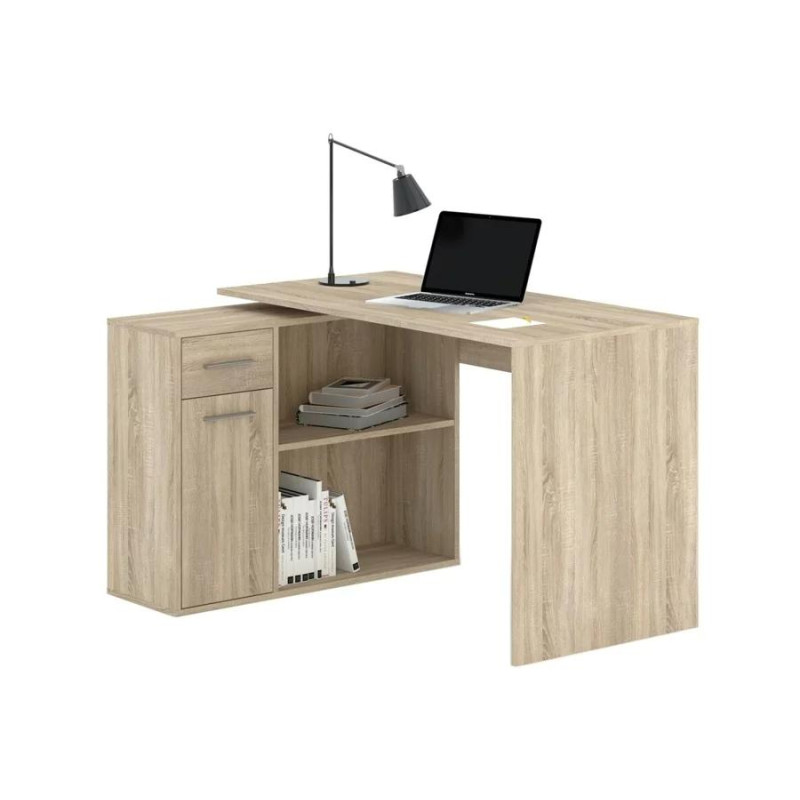Biurko z szafkami Lena - dąb sonoma