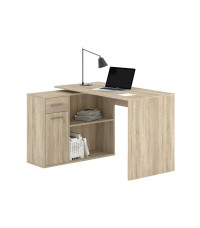 Biurko z szafkami Lena - dąb sonoma