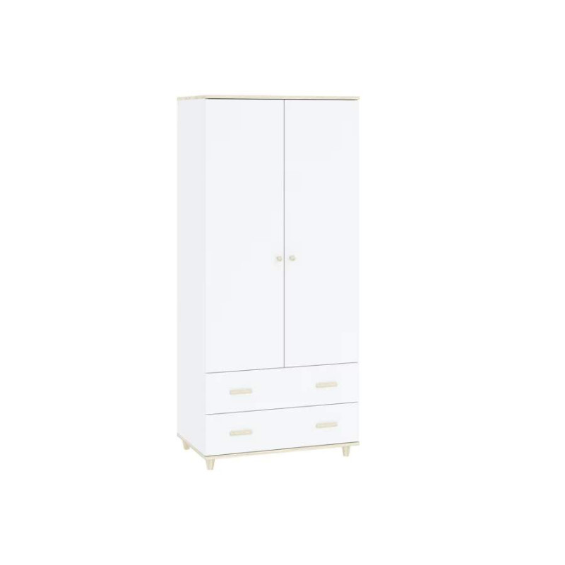 Szafa 2D2S Goody - biały / akacja