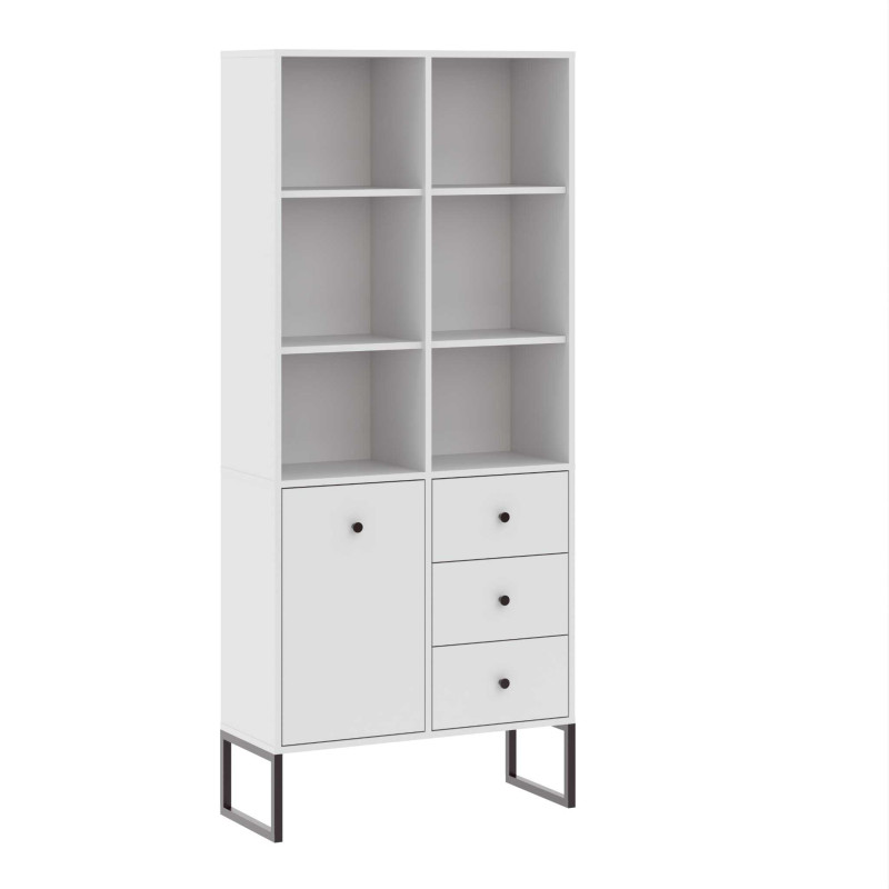 Regał 1D3S Linea - biały