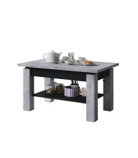 Ławostół rozkładany z półką Astoria - beton millenium / czarny