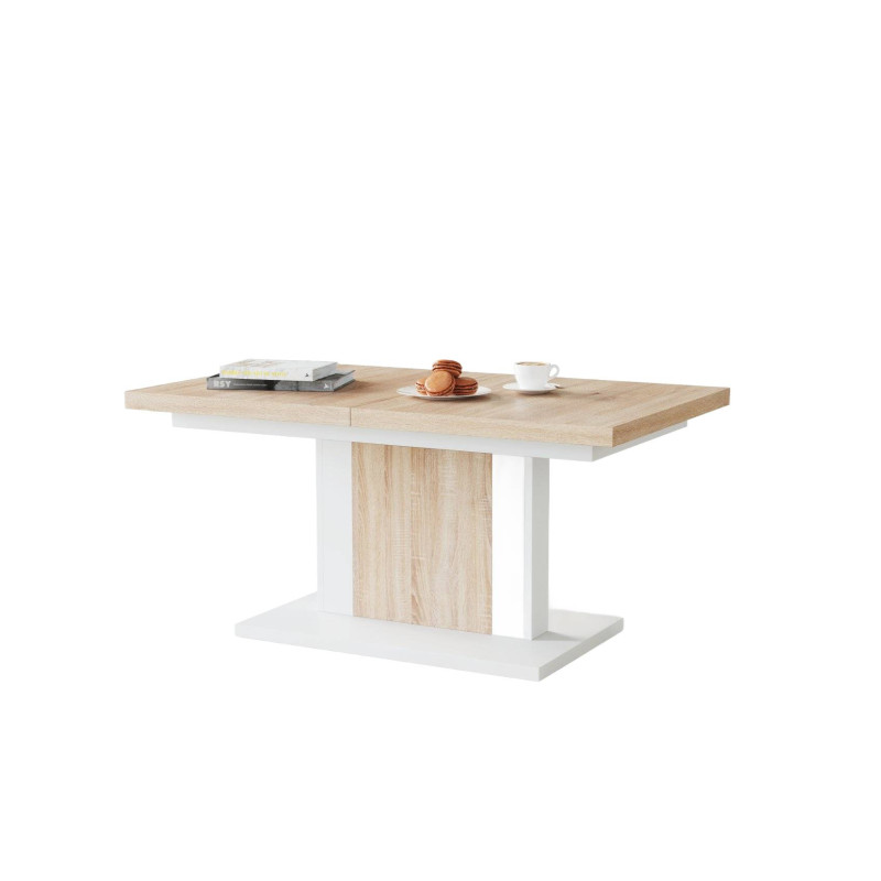 Ławostół rozkładany Orion - dąb sonoma / biały