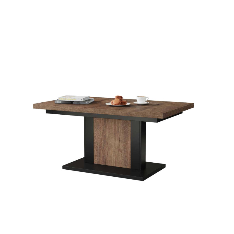 Ławostół rozkładany Orion - dąb brązowy / czarny