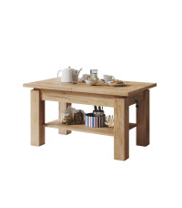 Ławostół rozkładany z półką Astoria - dąb craft złoty