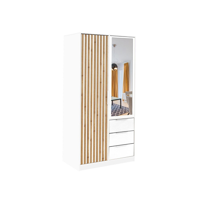 Szafa BALI LUX D2 Biały/lustro