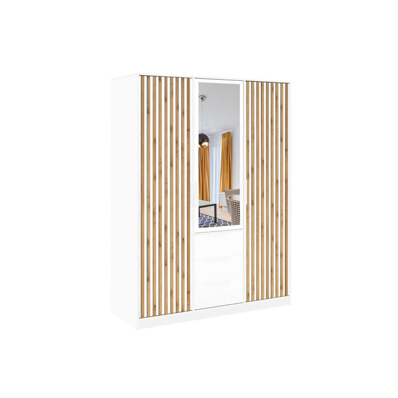 Szafa BALI LUX D3 biały/lustro