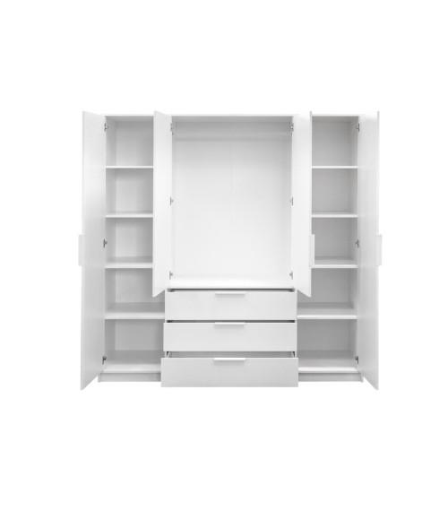 Szafa BALI LUX D4 biały/lustro