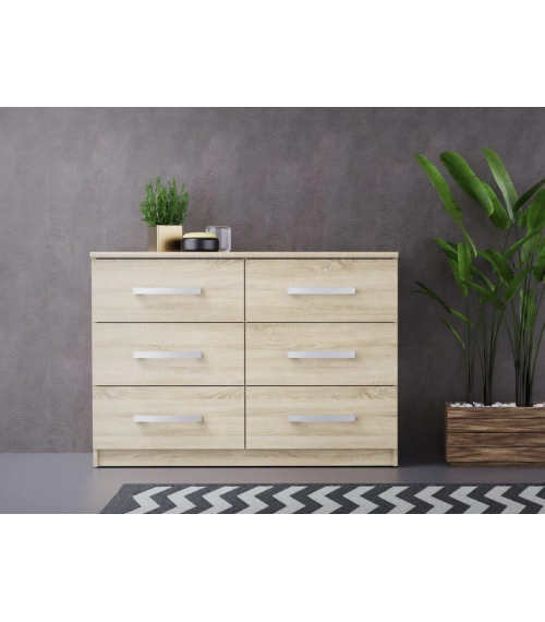 Komoda 6S Riviera - dąb sonoma