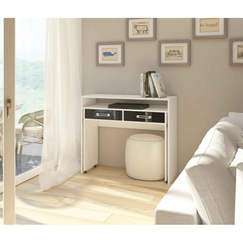 Toaletka Zoom Biały/Czarny połysk