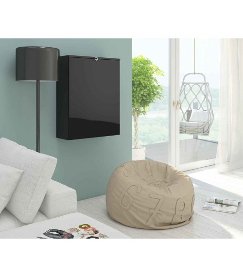 Biurko wiszące Hide Czarny/Czarny połysk