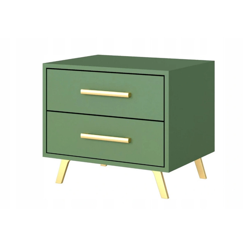 Stolik nocny Bali - butelkowa zieleń