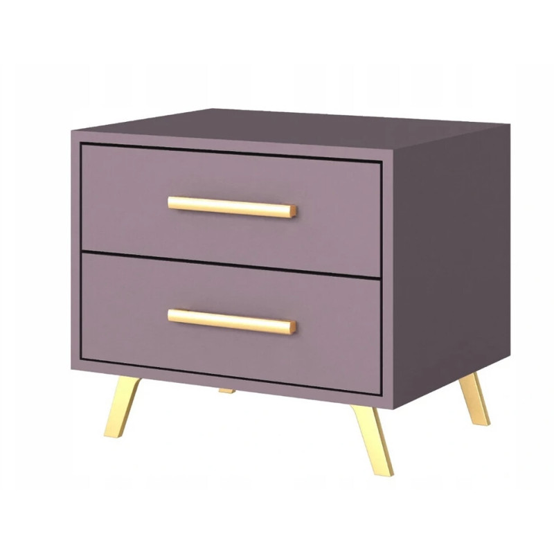 Stolik nocny Bali - śliwka