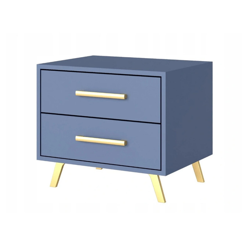 Stolik nocny Bali - zgaszony błękit