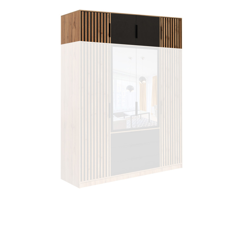 Bali LUX D4 nadstawka dąb wotan/czarny