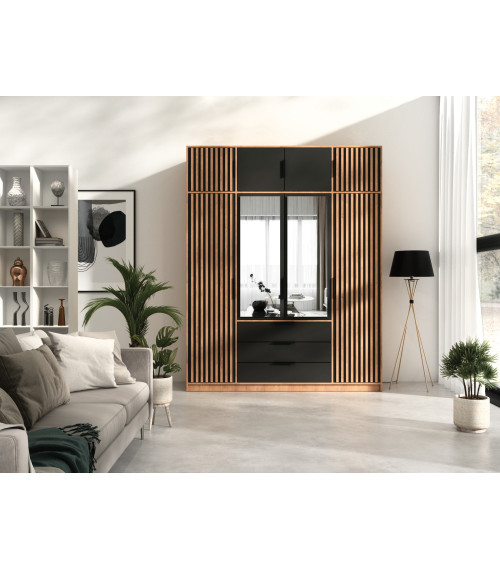 Bali LUX D4 nadstawka dąb wotan/czarny