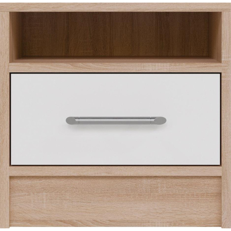 Stolik nocny SMART 7L Dąb sonoma/Biały lux