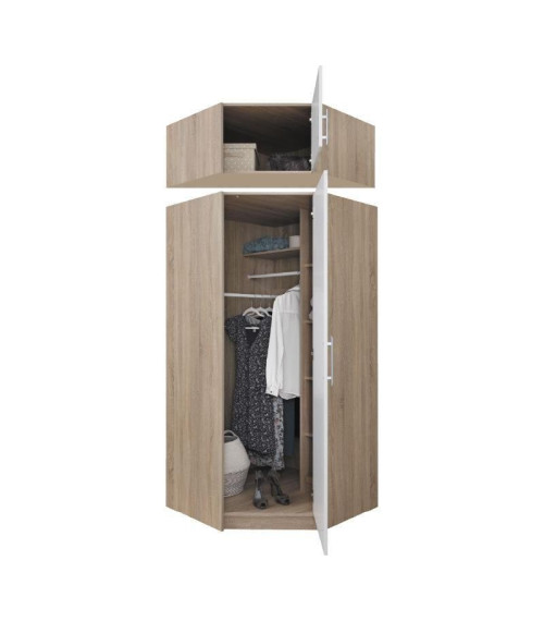 Nadstawka do szafy SMART 4 Dąb sonoma/Biały lux