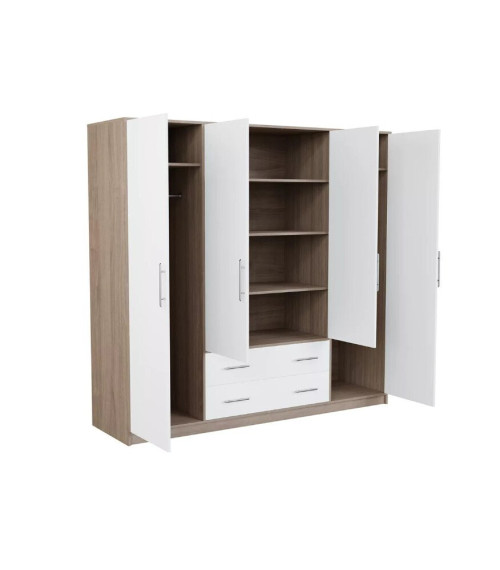 Szafa SMART 1 bez lustra Dąb sonoma/Biały lux