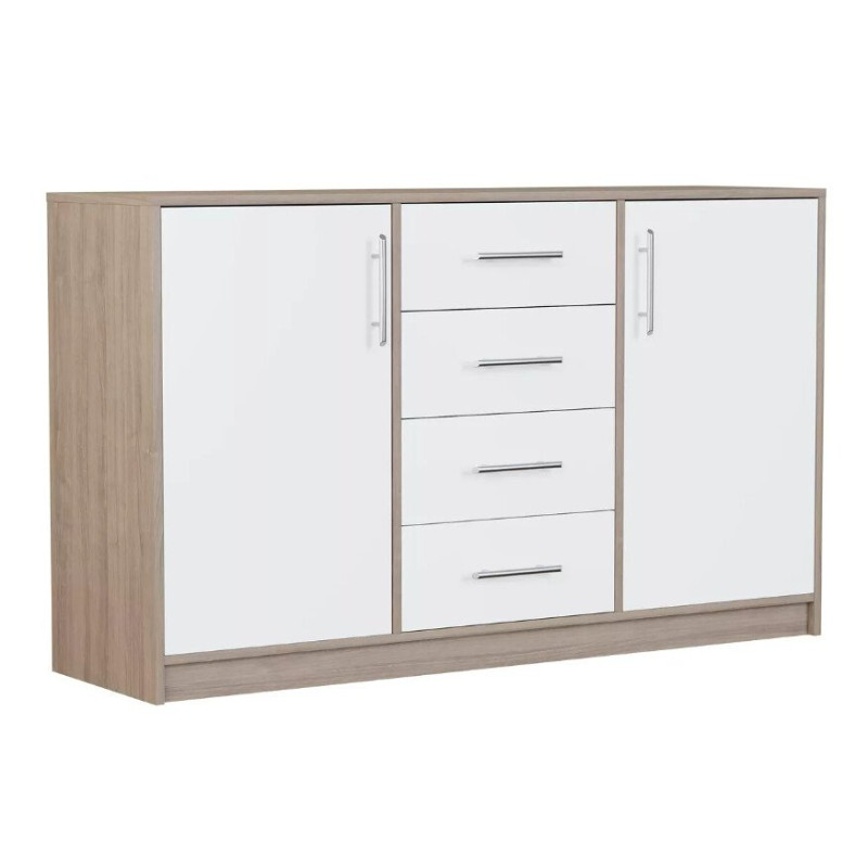 Komoda duża SMART Dąb sonoma/Biały lux