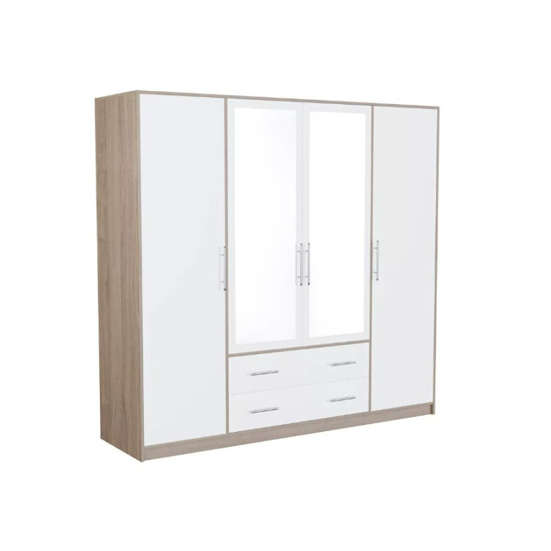 Szafa SMART 1 z lustrem Dąb sonoma/Biały lux