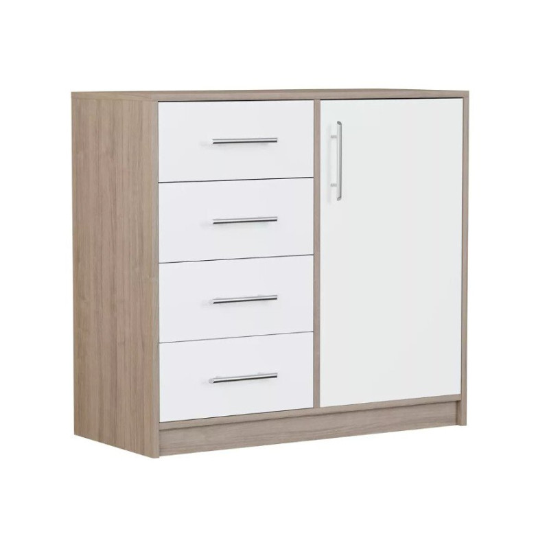 Komoda mała SMART Dąb sonoma/Biały lux