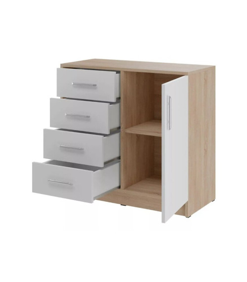 Komoda mała SMART Dąb sonoma/Biały lux