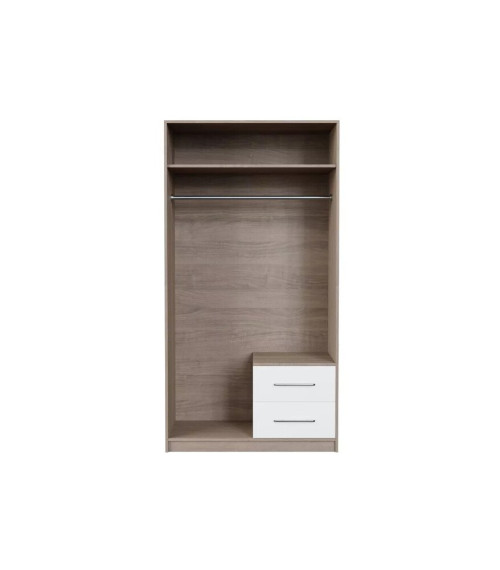 Szafa SMART 3 z lustrem Dąb sonoma/Biały lux