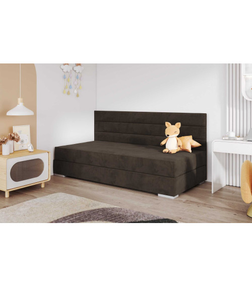 Faro II łóżko kontynentalne tk. Marble 105 (brąz) z materacem