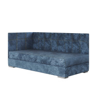 Sintra III lewy łóżko kontynentalne tk. Fior 605 (niebieski) z materacem