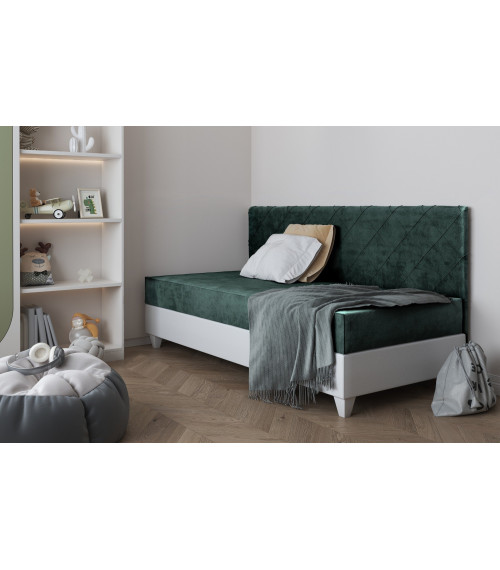 Lagos II łóżko kontynentalne tk. Amber 502 (zielony) z materacem