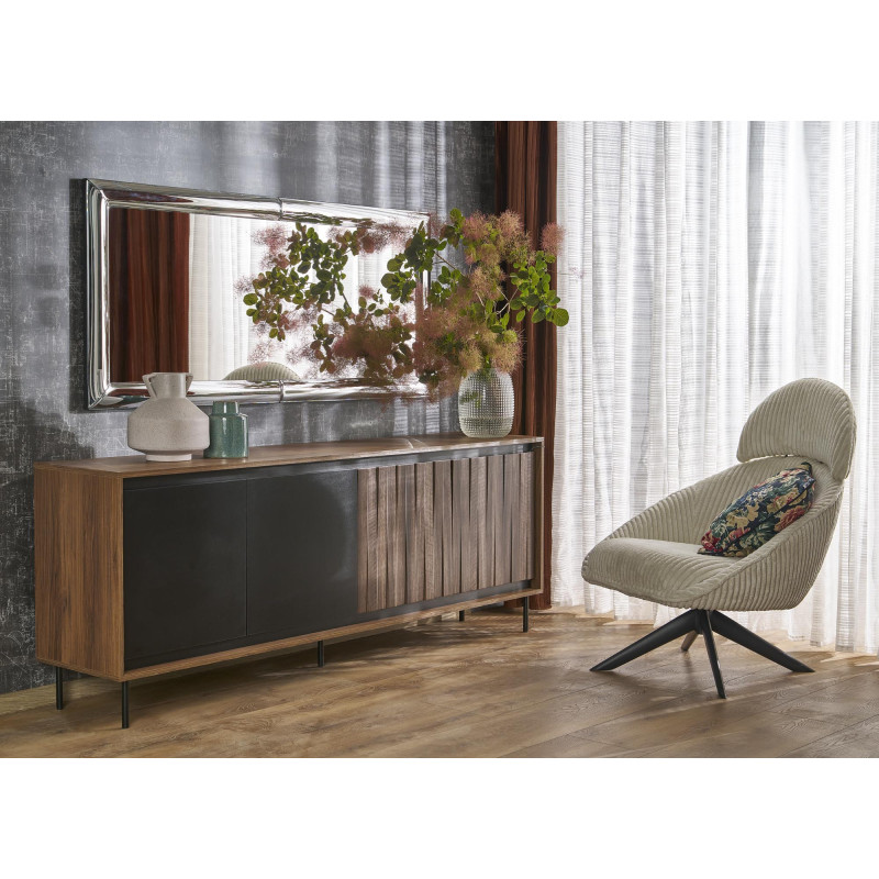 ABISSO lustro ścienne, srebrny (1p1szt)