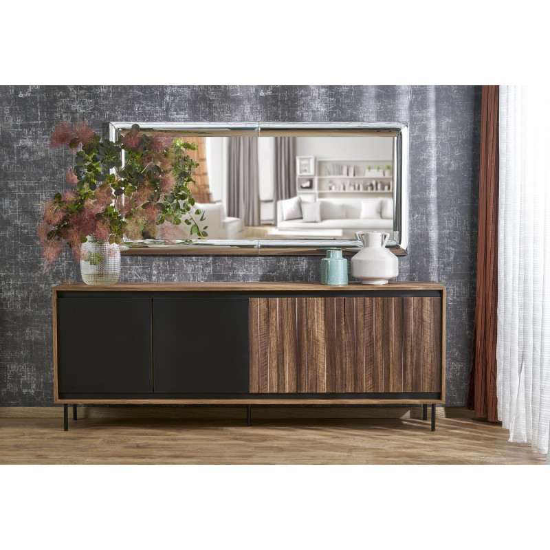 ABISSO lustro ścienne, srebrny (1p1szt)