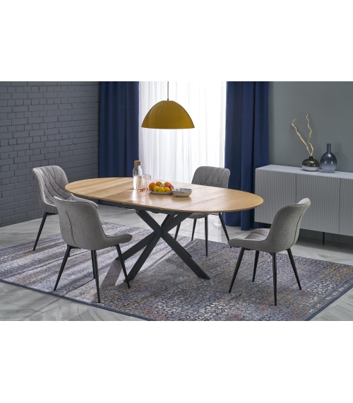 ACORD stół rozkładany, naturalny / czarny (2p1szt)