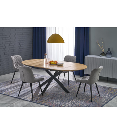 ACORD stół rozkładany, naturalny / czarny (2p1szt)