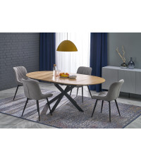 ACORD stół rozkładany, naturalny / czarny (2p1szt)