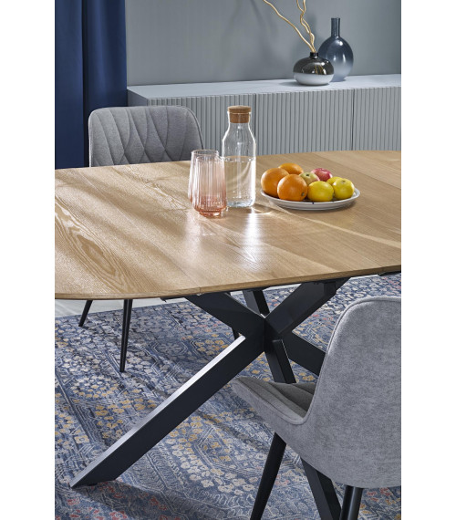 ACORD stół rozkładany, naturalny / czarny (2p1szt)