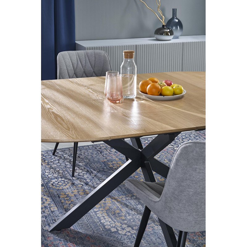 ACORD stół rozkładany, naturalny / czarny (2p1szt)