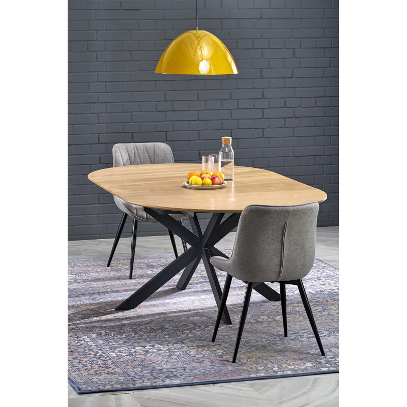 ACORD stół rozkładany, naturalny / czarny (2p1szt)