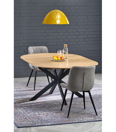 ACORD stół rozkładany, naturalny / czarny (2p1szt)