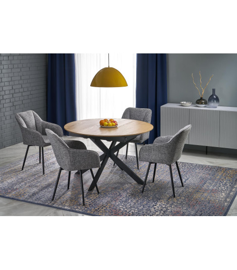 ACORD stół rozkładany, naturalny / czarny (2p1szt)